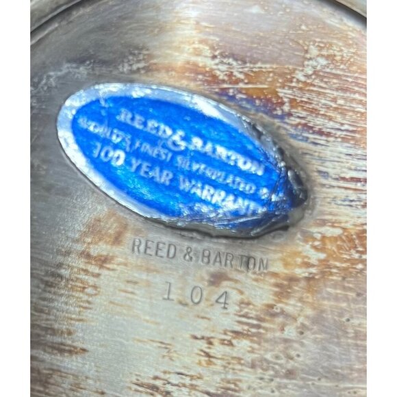 Reed & Barton Silver Plated Footed Paul Revere Style Bowl #104 - Picture 4 of 4